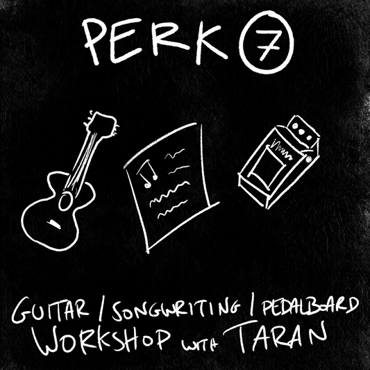 Perk 7: Guitar / songwriting / pedalboard workshop with Taran
