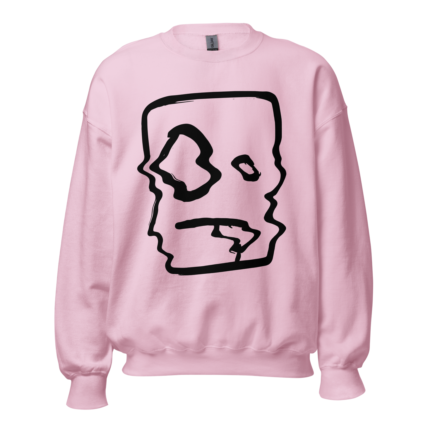 Warped Logo Sweatshirt (White/Pink)