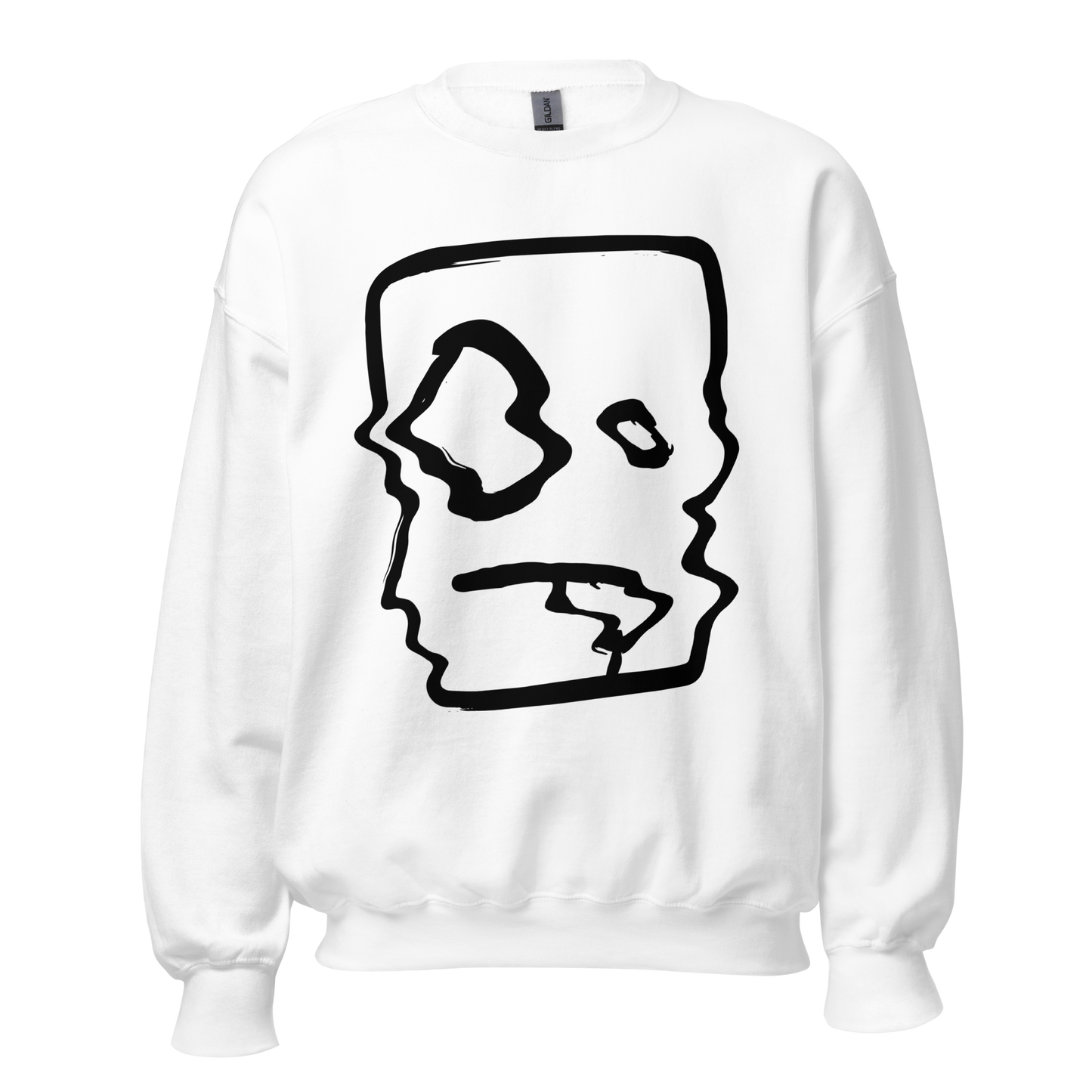 Warped Logo Sweatshirt (White/Pink)