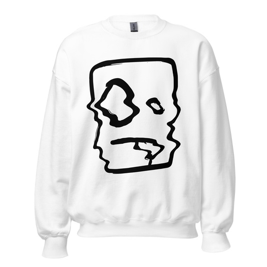 Warped Logo Sweatshirt (White/Pink)