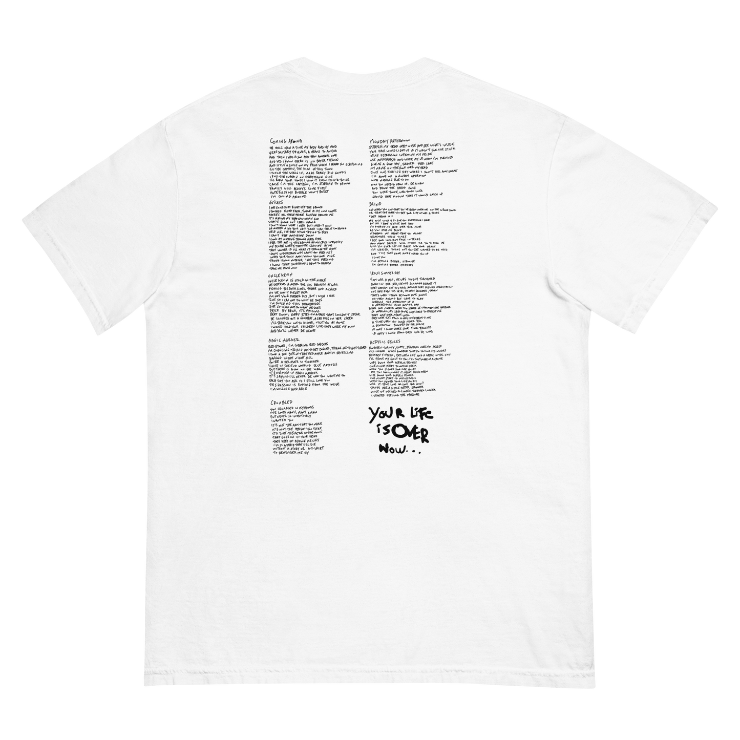 White Lyrics Tee