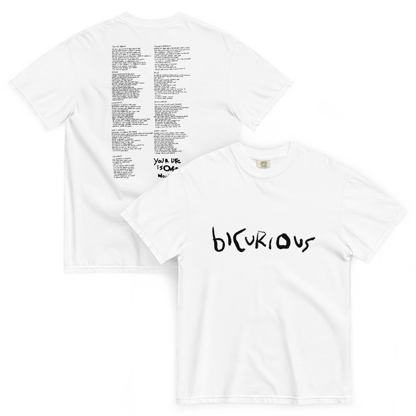 White Lyrics Tee